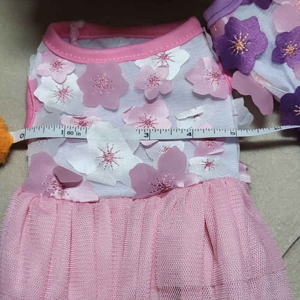 Dog NWOT Pink/Purple Floral Princess Tutu Dress- Bundle Of 2- Size XS - Picture 7 of 8